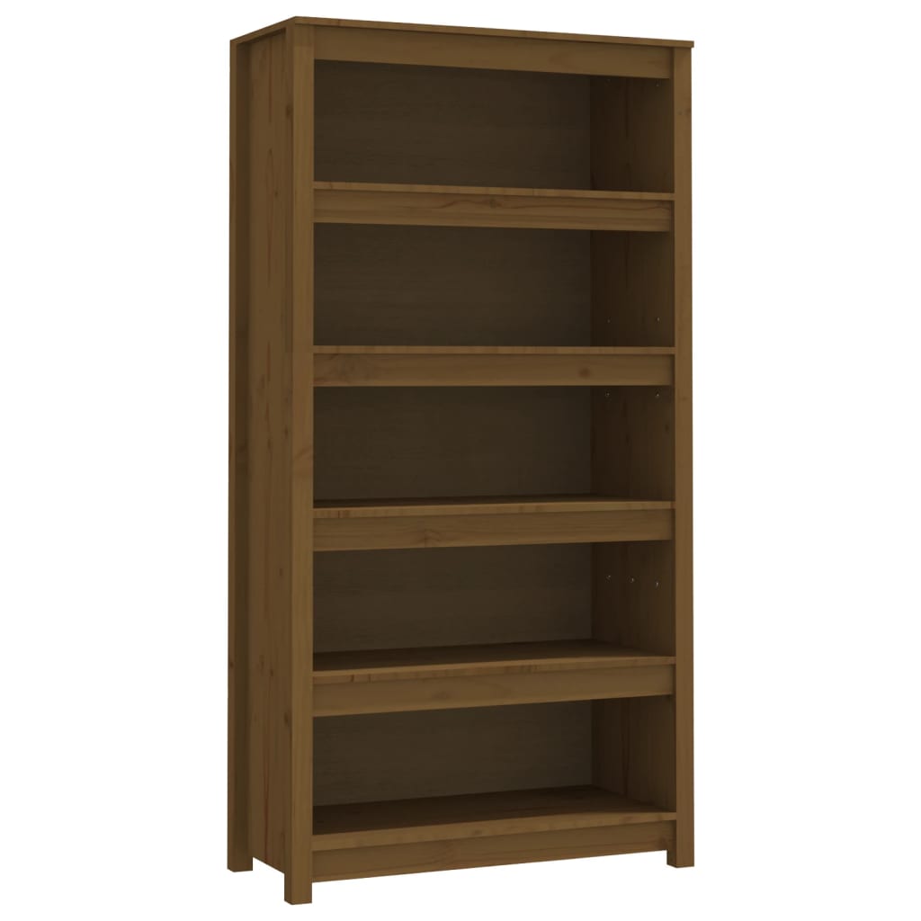Book Cabinet Honey Brown 80x35x154 cm Solid Wood Pine